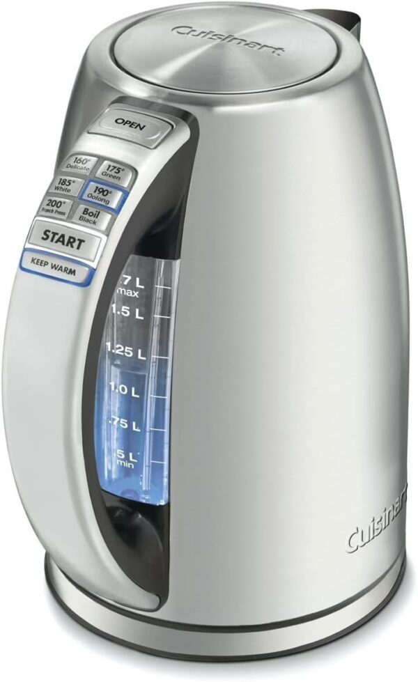 Steel Cordless Electric Kettle with 6 Preset Temperatures