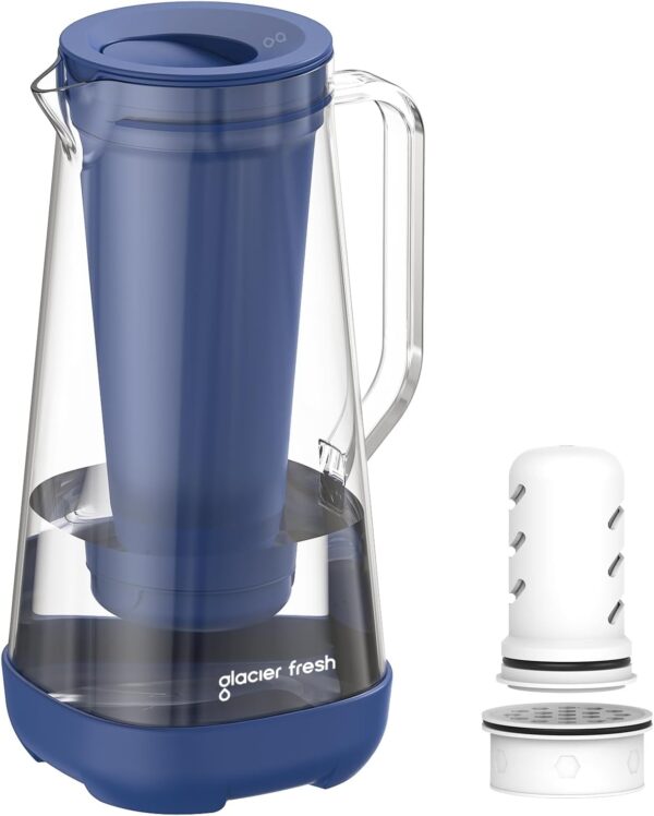 GLACIER FRESH Glass Water Pitcher for Tap and Drinking Water