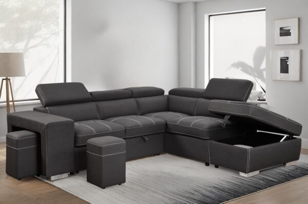 Microfiber Sectional Sleeper Sofa