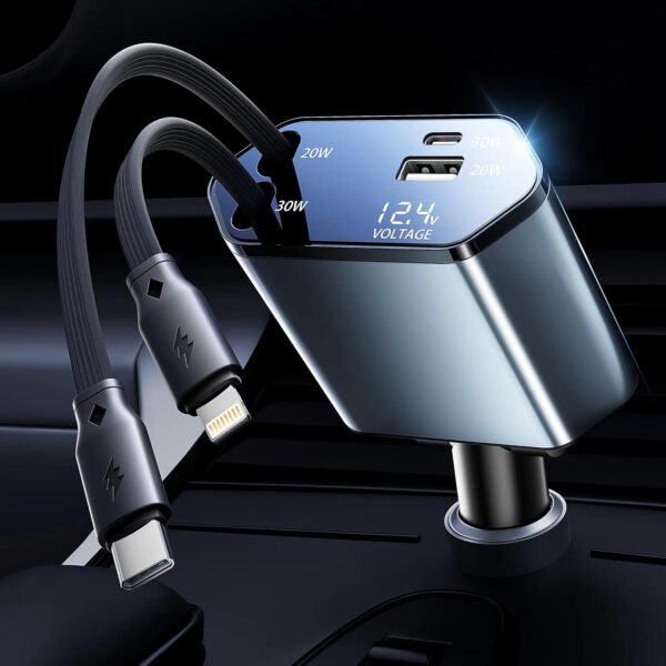 GUSGU 100W Retractable Car Charger