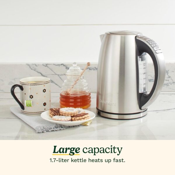 Steel Cordless Electric Kettle with 6 Preset Temperatures - Image 2