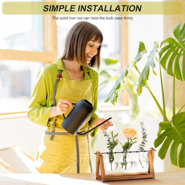 XXXFLOWER Plant Terrarium with Wooden Stand - Image 2