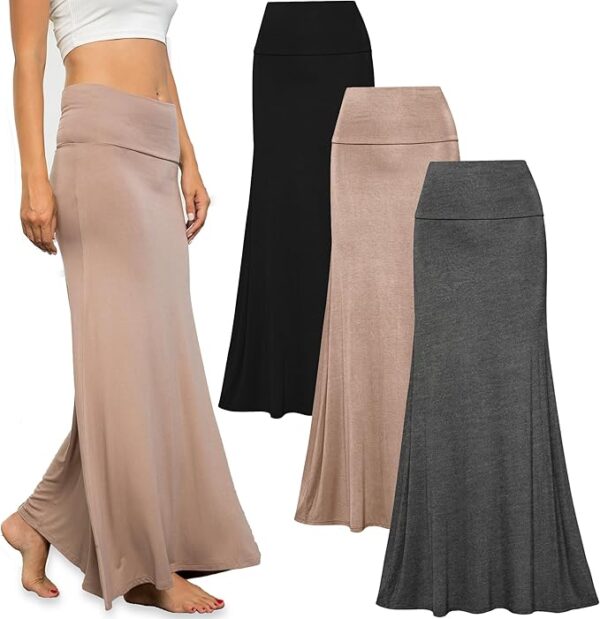 Free to Live 3 Pack Long Skirts for Women