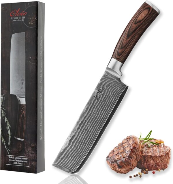 Kitchen Knives with Pakkawood Handle, Chefs Knife for Vegetables in Gift Box