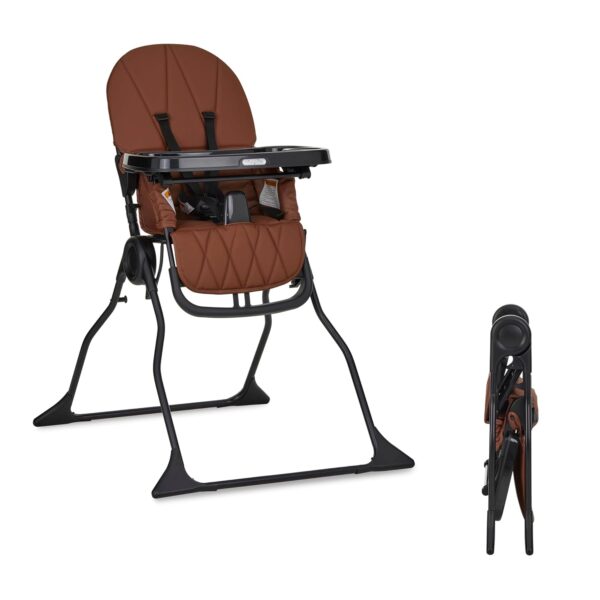 Dream On Me Snack and Stow Baby high Chair in Cognac