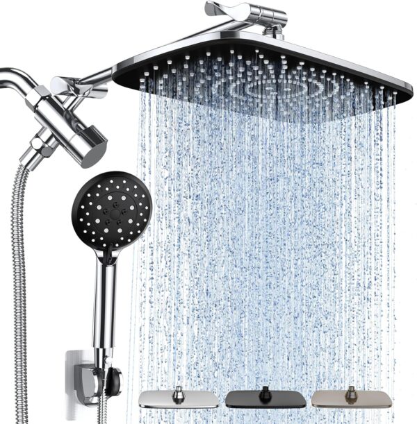 Veken High Pressure Rain Shower Head Combo