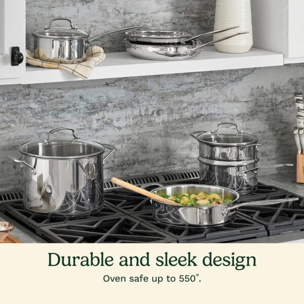Cookware Set, Chef's Classic Stainless Steel Collection - Image 2