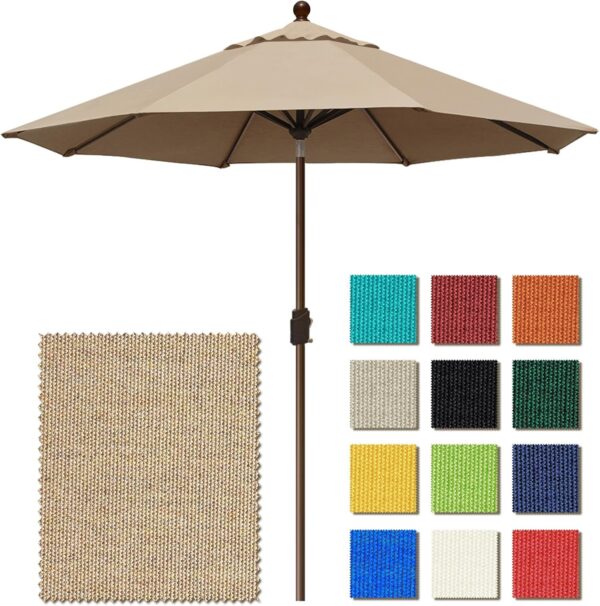 Patio Umbrella Outdoor Table Umbrella with Ventilation, Heather Beige